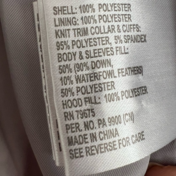 Michael Kors medium down long silver gray coat with hood - Picture 3 of 3